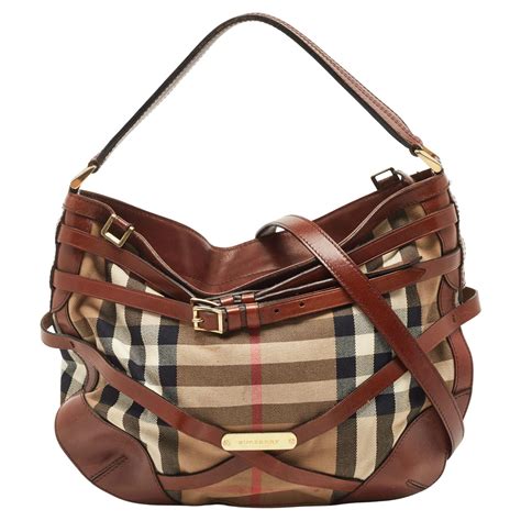 burberry dutton|Burberry Bridle Dutton House Check Hobo .